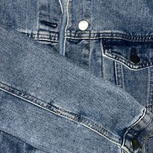 Blue Cropped Denim Jacket